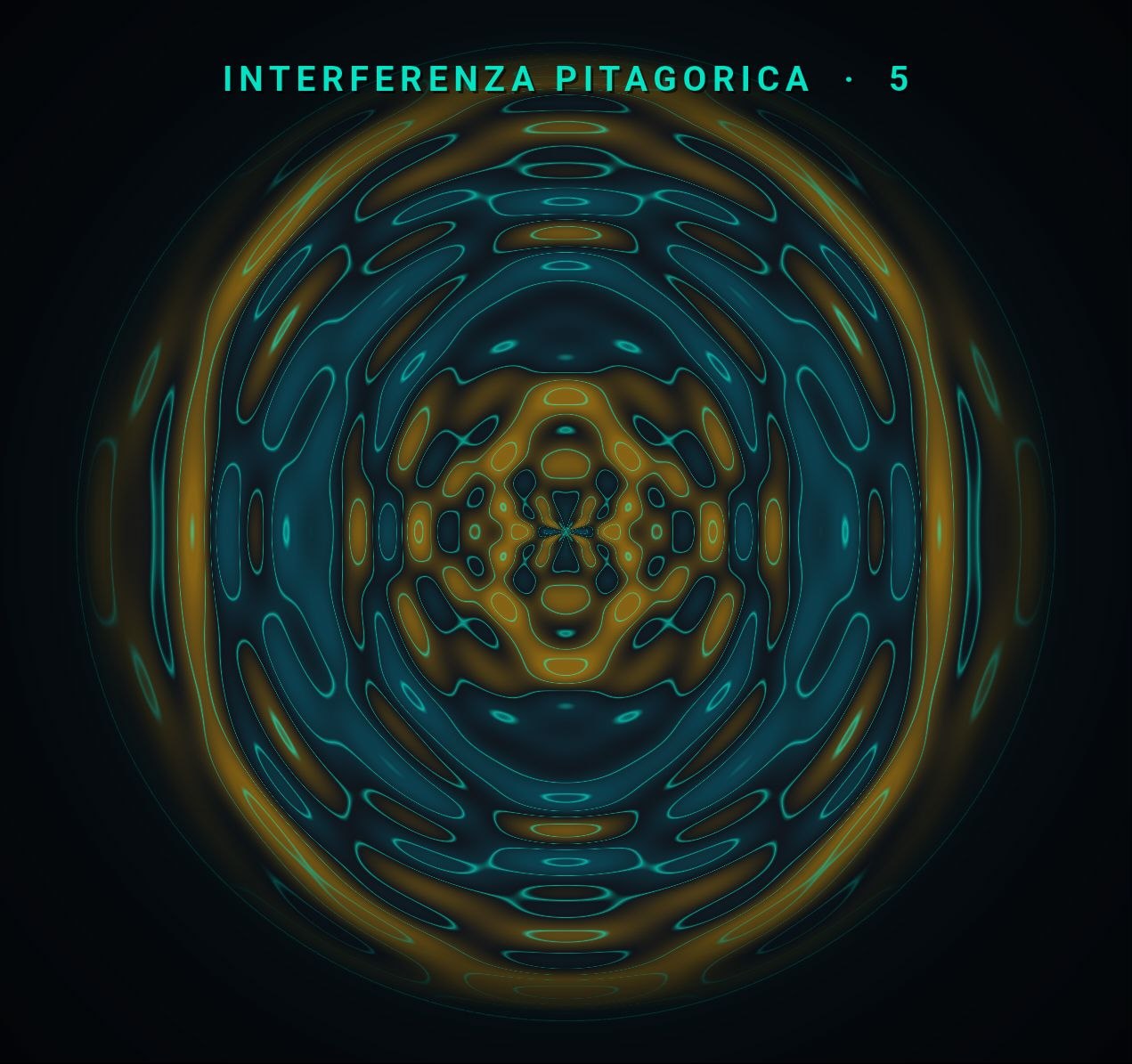 Mandala sonoro generato in tempo reale — Interferenza Pitagorica