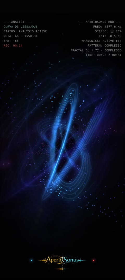 Scia luminosa a nastro generata da un canto